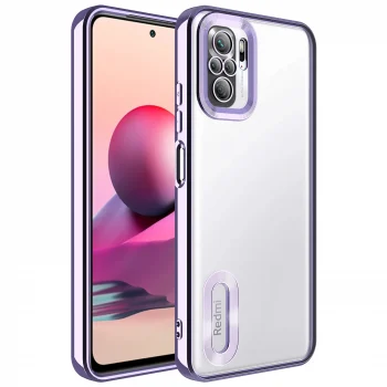 Xiaomi Redmi Note 10 Kılıf Kamera Korumalı Logo Gösteren  Omega Kapak