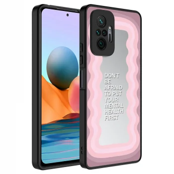 Xiaomi Redmi Note 10 Pro Kılıf Aynalı Desenli Kamera Korumalı Parlak Mirror Kapak