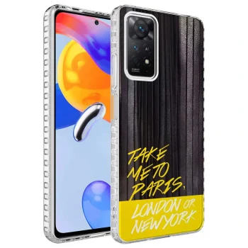 Xiaomi Redmi Note 11 Global Kılıf Airbag Kenarlı Renkli Desenli Silikon Elegans Kapak