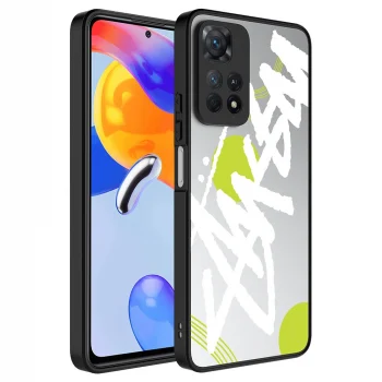 Redmi Note 11 Pro 5G Kılıf Aynalı Desenli Kamera Korumalı Parlak Kapak