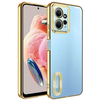 Xiaomi Redmi Note 12 4G Kılıf Kamera Korumalı Logo Gösteren Omega Kapak