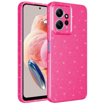 Xiaomi Redmi Note 12 4G Kılıf Kamera Korumalı Simli Lüks Koton Kapak