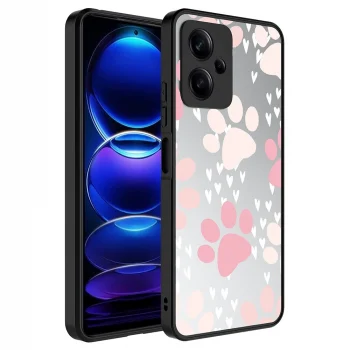 Xiaomi Redmi Note 12 5G Kılıf Aynalı Desenli Kamera Korumalı Parlak Mirror Kapak