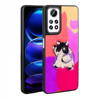 Xiaomi Redmi Note 12 Pro 4G Kılıf Parlayan Kabartmalı İkonik Figürlü Amas Silikon Kapak