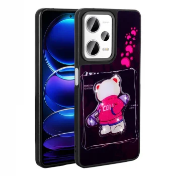 Xiaomi Redmi Note 12 Pro 5G Kılıf Parlayan Kabartmalı İkonik Figürlü Amas Silikon Kapak