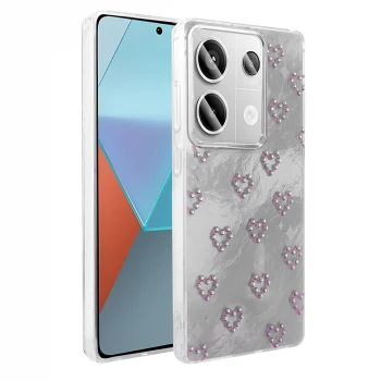 Xiaomi Redmi Note 13 Pro 4G Kılıf Kamera Korumalı Figürlü Ponti Silikon Kapak