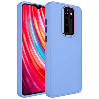 Xiaomi Redmi Note 8 Pro Kılıf Metal Çerçeve ve Buton Tasarımlı Silikon  Luna Kapak
