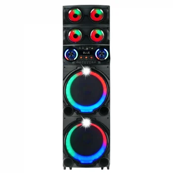 GD-2126 Dijital LED Göstergeli FM Radyolu Mikrofonlu RGB TWS Çift 12 inç Stereo Bass Kablosuz Karaoke Hoparlör