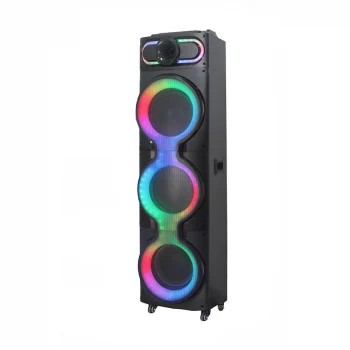 GD-3126 Dijital LED Göstergeli Mikrofonlu RGB TWS Üçlü 10 inç Stereo Bass Kablosuz Karaoke Hoparlör
