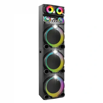 Zore GD-3127 Dijital LED Göstergeli Mikrofonlu RGB TWS Üçlü 12 inç Stereo Bass Kablosuz Karaoke Hoparlör