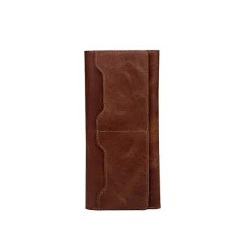 Hakiki Deri Universal 10 Kart Hazneli Mıknatıslı Telefon Bölmeli Cüzdan