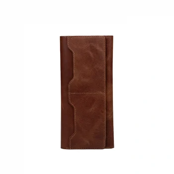 Hakiki Deri Universal 10 Kart Hazneli Mıknatıslı Telefon Bölmeli Cüzdan