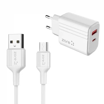 Play Serisi PL06 Type-C 2in1 Seyahat Şarj Aleti 20W