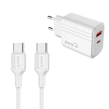 Play Serisi PL07 Type-C to Type-C 2in1 PD Seyahat Şarj Aleti 20W