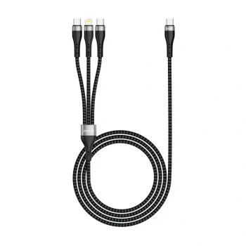 3in1 USB-A to Lightning - Type-C - Type-C Şarj ve Data Kablosu 20W 1.5M
