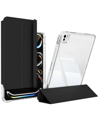 ​​​iPad Pro 11 2024 Kılıf Magnetik Ayrılabilen Airbagli Sliding Tablet Kılıfı