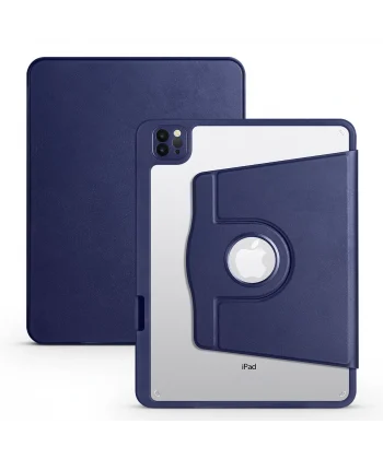iPad 10.2 (8.Nesil) Kılıf Termik Kalem Bölmeli Dönebilen Standlı Kılıf