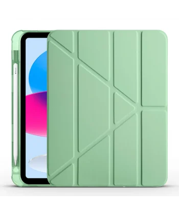 iPad 10.9 2022 (10.Nesil) Kılıf Tri Folding Kalem Bölmeli Standlı Kılıf