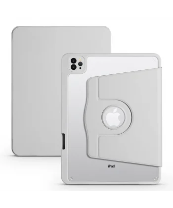 iPad Air 10.9 2022 (5.Nesil) Kılıf Termik Kalem Bölmeli Dönebilen Standlı Kılıf