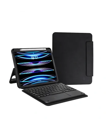 iPad Pro 11 2024 Border Keyboard Bluetooh Bağlantılı Standlı Klavyeli Tablet Kılıfı