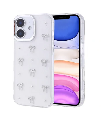 Apple iPhone 11 Kılıf Airbag Tasarımlı Simli Şeffaf Zore Kutup Kapak