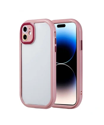 iPhone 11 Kılıf Kamera Korumalı Renkli Kenar ve Çerçeve Tasarımlı Vitamin Kapak