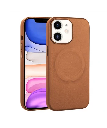 iPhone 11 Kılıf PU Deri M-safe Wireless Şarj Özellikli Derix Kapak
