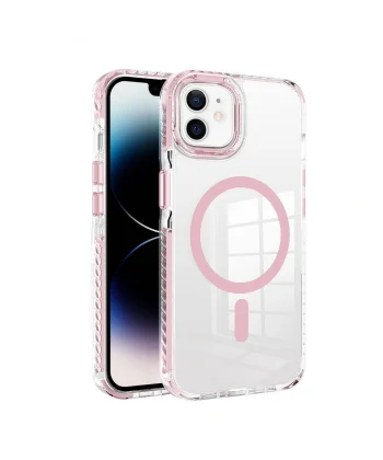 iPhone 12 Kılıf M-safe Şarj Özellikli Airbagli Takılabilir Askı Aparatlı Nana Kapak