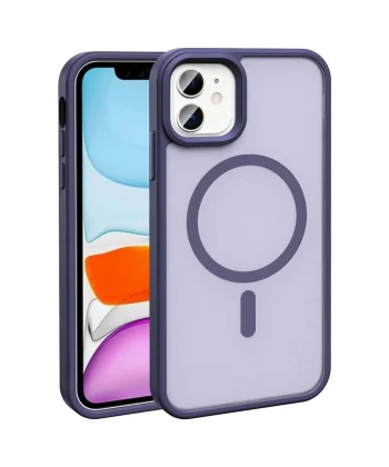 iPhone 12 Kılıf M-safe Şarj Özellikli Mat Arka Yüzey Sio Kapak