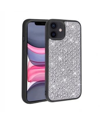 iPhone 12 Kılıf Parlak Taşlı Tasarım Ston Kapak