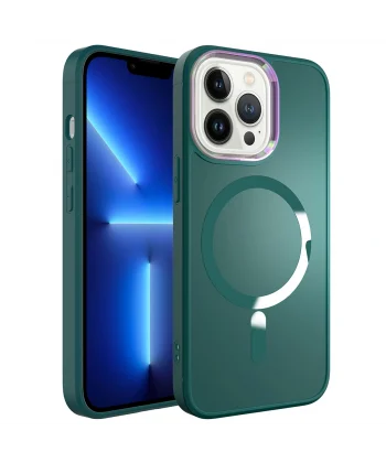 iPhone 12 Pro Max Kılıf M-safe Wireless Şarj Özellikli Stil Kapak