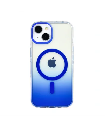 iPhone 13 Kılıf M-safe Şarj Özellikli Transparan Renk Geçişli Toros Kapak