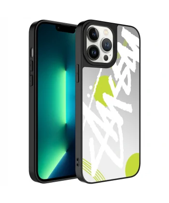 iPhone 13 Pro Kılıf Aynalı Desenli Kamera Korumalı Parlak Mirror Kapak