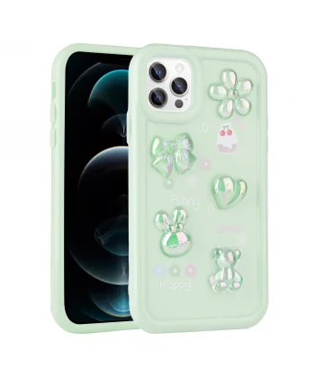 iPhone 13 Pro Kılıf Kabartma Figürlü Parlak Toys Silikon Kapak