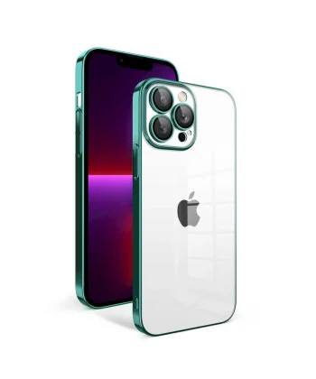 iPhone 13 Pro Kılıf Kamera Korumalı Renkli Çerçeveli Garaj Kapak