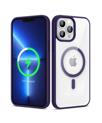 iPhone 13 Pro Kılıf M-safe Wireless Şarj Özellikli Silikon Ege Kapak