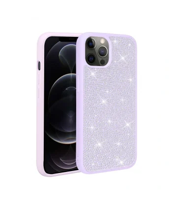 iPhone 13 Pro Kılıf Parlak Taşlı Tasarım Ston Kapak