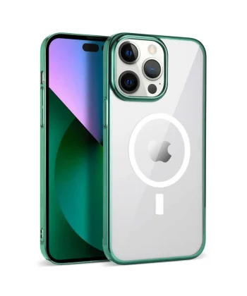 iPhone 13 Pro Kılıf Wireless Şarj Özellikli Pixel M-safe Kapak