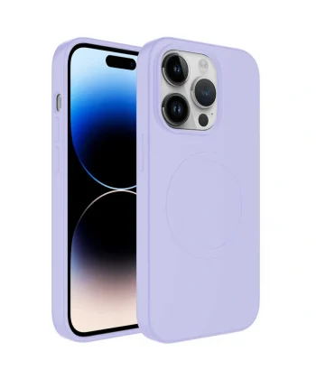 iPhone 13 Pro Max Kılıf M-safe Wireless Şarj Özellikli Pastel Renk Silikon Plas Kapak