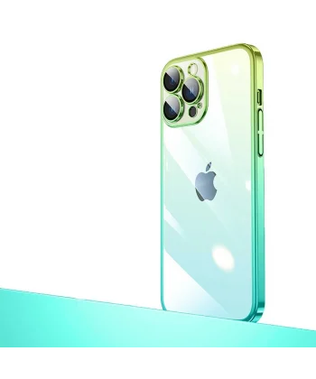 iPhone 13 Pro Max Kılıf Parlak Renk Geçişli Kamera Korumalı Senkron Kapak