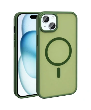 iPhone 14 Kılıf M-safe Şarj Özellikli Mat Arka Yüzey Sio Kapak