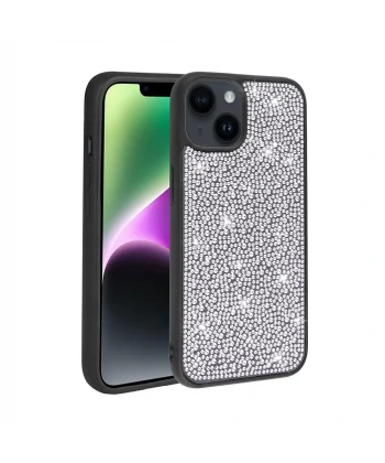 iPhone 14 Kılıf Parlak Taşlı Tasarım Ston Kapak