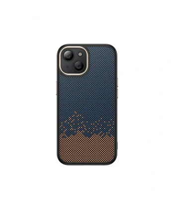 iPhone 14 Plus Kılıf M-safe Şarj Özellikli Karbon Fiber Görünümlü Antina Kapak