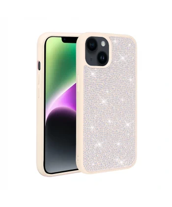 iPhone 14 Plus Kılıf Parlak Taşlı Tasarım Ston Kapak