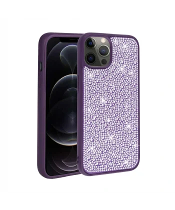 iPhone 14 Pro Kılıf Parlak Taşlı Tasarım Ston Kapak
