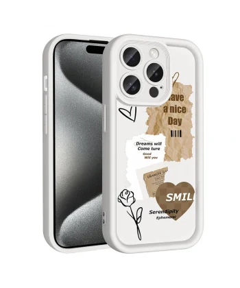 iPhone 14 Pro Max Kılıf Kamera Korumalı Baskılı Arka Yüzey Klas Kapak