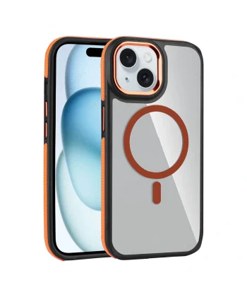 iPhone 15 Kılıf M-safe Şarj Özellikli Mat Görünümlü Solo Kapak