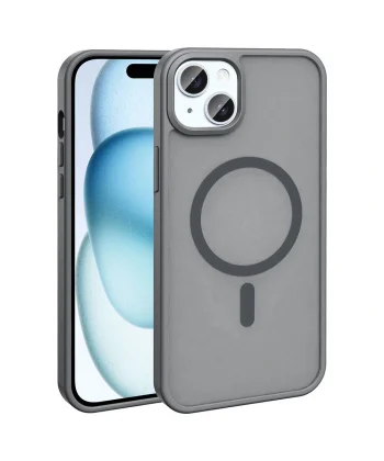 iPhone 15 Plus Kılıf M-safe Şarj Özellikli Mat Arka Yüzey Sio Kapak
