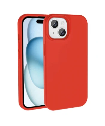 iPhone 15 Plus Kılıf M-safe Şarj Özellikli Sıvı Teknolojili Silinebilir Sert Kivi Kapak