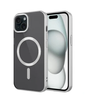 iPhone 15 Plus Kılıf Mat Tasarımlı M-safe Wireless Şarj Özellikli Mat Setro Kapak